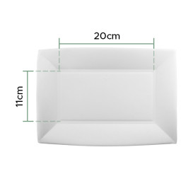 Tablett Zuckerrohr Weiß Nice 280x190mm (50 Stück)