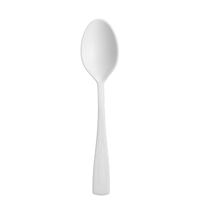 Wiederverwendbarer Löffel CPLA Weiß 10cm (500 Stück) Wiederverwendbarer Löffel CPLA Weiß 10cm (500 Stück)
