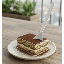 Wiederverwendbarer Löffel CPLA Weiß 10cm (50 Stück)