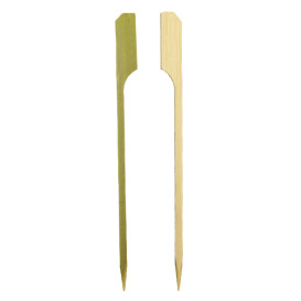 Naturgrüner Fingerfood-spieße aus Bambus "Golf" 12cm (10.000 Stück)