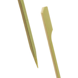 Naturgrüner Fingerfood-spieße aus Bambus "Golf" 12cm (10.000 Stück)