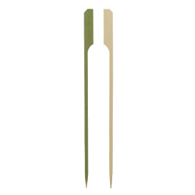 Naturgrüner Fingerfood-spieße aus Bambus "Golf" 18cm (100 Stück)