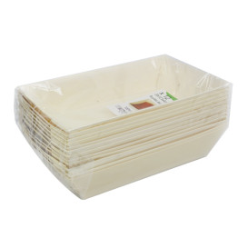 Fingerfood-Schalen aus Holz 500ml 20x12,5cm (12 Stück)