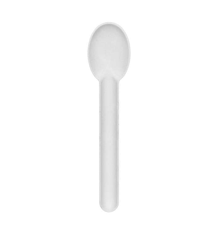 Löffel aus Zuckerrohr Weiß 16cm (50 Stück) Löffel aus Zuckerrohr Weiß 16cm (50 Stück)