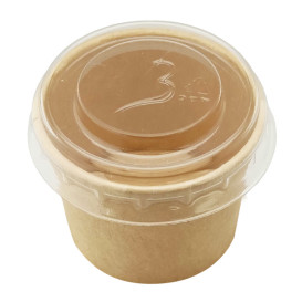 Transparenter PET-Deckel für Soßengläser 30ml Ø4,3cm (50 Stück)