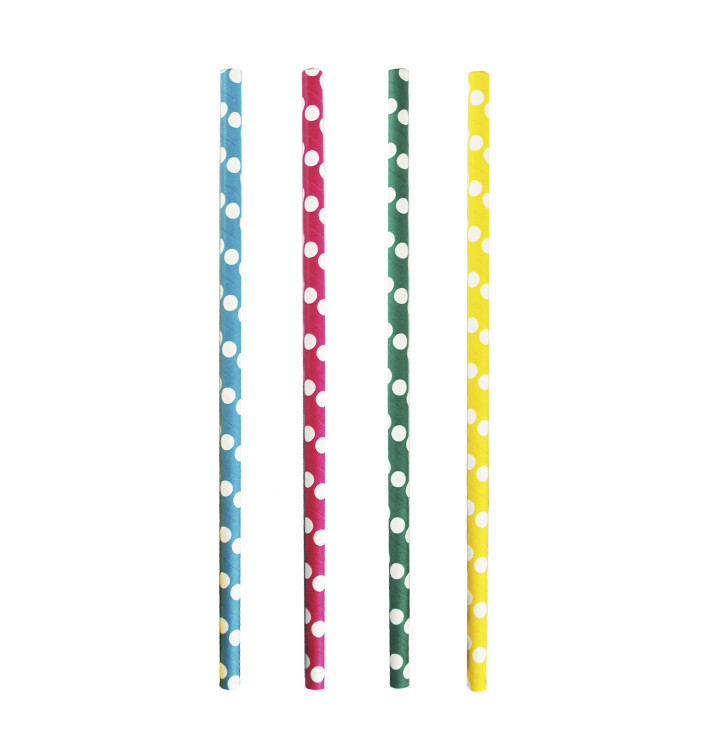 Trinkhalme aus Papier Sortiert Eisgetränk Ø8mm 24cm (3.000 Stück) Trinkhalme aus Papier Sortiert Eisgetränk Ø8mm 24cm (3.000 Stück)