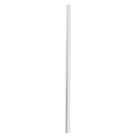 Trinkhalme aus Paper Weiß Smoothie Ø8mm 24cm (100 Stück)