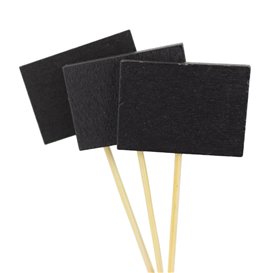 Bambusspieße mit Schiefertäfelchen 90mm (100 Stück)