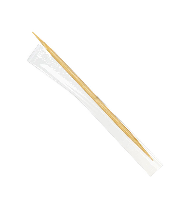 Zahnstocher aus Holz 2 Spitzen einzeln in Folie verpackt 65mm (1 Stück) Zahnstocher aus Holz 2 Spitzen einzeln in Folie verpackt 65mm (1 Stück)
