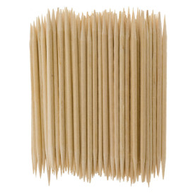 Zahnstocher aus Holz 2 Spitzen einzeln in Papier verpackt 65mm (5 Stück)  