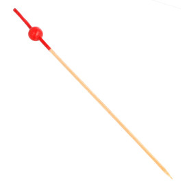 Bambusspieße Rote Kugel 120mm (100 Stück)