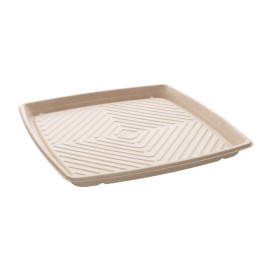 Quadratische Tabletts aus Zuckerrohr 40x40cm (25 Stück)