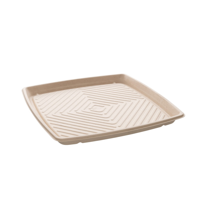 Quadratische Tabletts aus Zuckerrohr 40x40cm (5 Stück) Quadratische Tabletts aus Zuckerrohr 40x40cm (5 Stück)