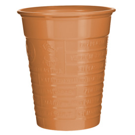 Plastikbecher PS Orange 200ml Ø7cm (50 Stück)