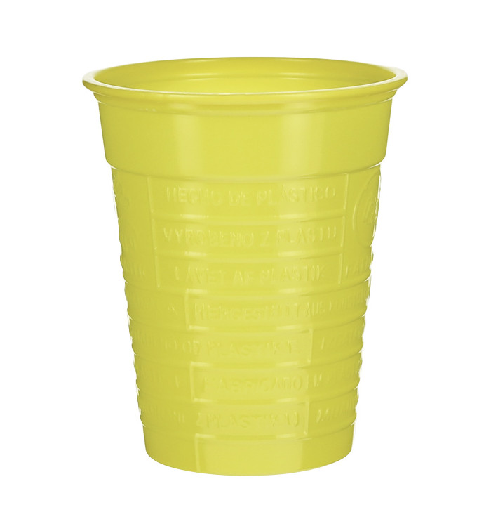 Plastikbecher PS Gelb 200ml Ø7cm (50 Stück)