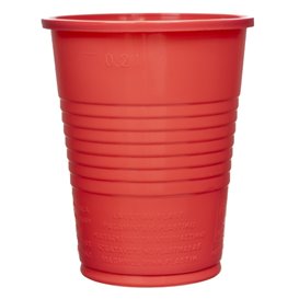 Plastikbecher PS Rot 200ml Ø7cm (50 Stück)