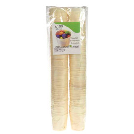 Dessertbecher aus Holz 0,5oz/14ml 4,4x4,5cm (100 Stück) Dessertbecher aus Holz 0,5oz/14ml 4,4x4,5cm (100 Stück)