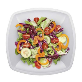 Wiederverwendbare harte Teller Flach Quadratisch Weiß "Square" PP 23cm (300 Stück)