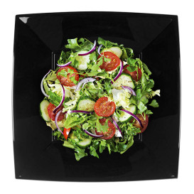 Wiederverwendbare harte Teller Flach Schwarz "Nice" PP 29cm (12 Stück)