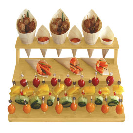 Spieß- und Kegelhalter aus Bambus 29x35,5x11,5cm (1 Stück)