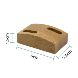 Spießhalter aus Bambus für Spieße 6x3,5cm (10 Stück)
