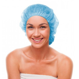 Baretthaube aus Polypropylen Blau Ø55cm (100 Stück)
