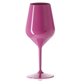 Weingläser Wiederverwendbar Tritan Pink 470ml (6 Stück)