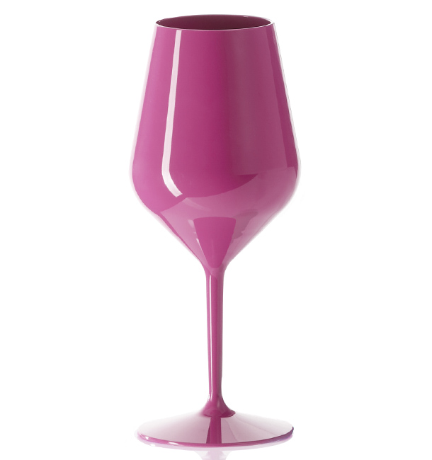 Weingläser Wiederverwendbar Tritan Pink 470ml (6 Stück)
