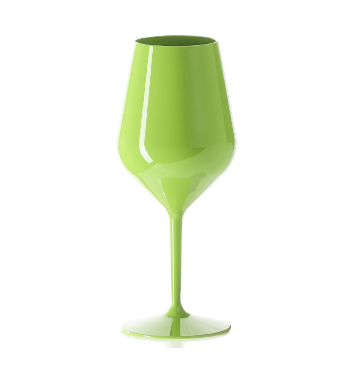Weingläser Wiederverwendbar Tritan Grün 470ml (1 Stück) Weingläser Wiederverwendbar Tritan Grün 470ml (1 Stück)