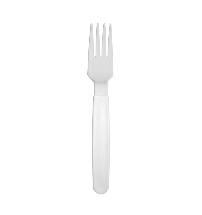 Langlebige Mehrweggabel aus PP Weiß 18,5cm (180 Stück) Langlebige Mehrweggabel aus PP Weiß 18,5cm (180 Stück)