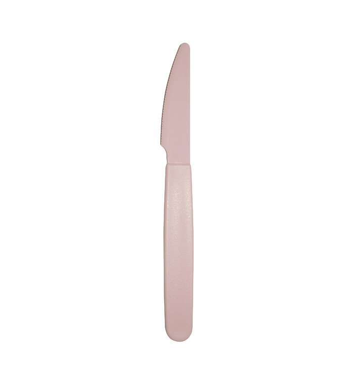 Langlebige Mehrwegmesser aus PP Pink 18,5cm (180 Stück) Langlebige Mehrwegmesser aus PP Pink 18,5cm (180 Stück)