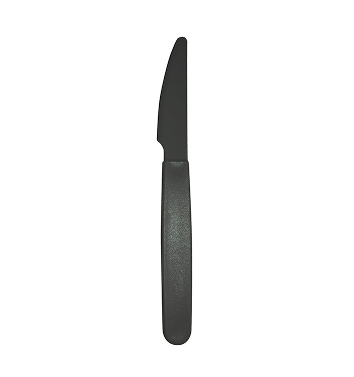 Langlebige Mehrwegmesser aus PP Anthrazit 18,5cm (6 Stück) Langlebige Mehrwegmesser aus PP Anthrazit 18,5cm (6 Stück)
