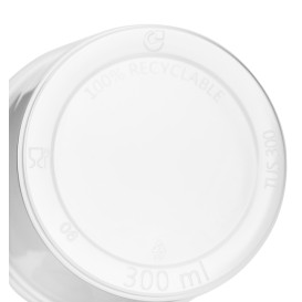 Verpackungsbecher aus Plastik 300ml Ø10,5cm (100 Stück)