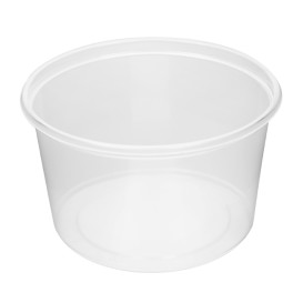 Verpackungsbecher aus Plastik 300ml Ø10,5cm (100 Stück)