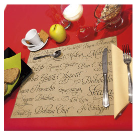 Tischsets Papier 30x40cm Kraft "Guten Appetit" 40g (1.000 Stück)