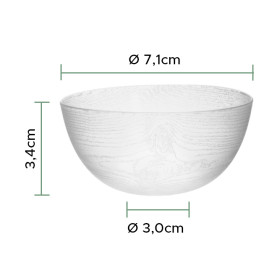 Mehrweg Schüssel aus PS "Cortex" Transparent 90ml (500 Stück)