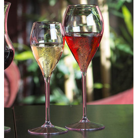 Sektflöte für Wein Wiederverwendbar Tritan Transparent 240ml (1 Stück)