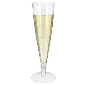 Mehrweg Sektglas aus PS 150ml 2-teilig (6 Stück)