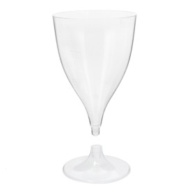 Glas aus Plastik für Wein Transparenter Fuß 200ml 2T (20 Stück)
