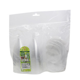 Glas aus Plastik für Wein Weißer Fuß 200ml 2T (20 Stück)