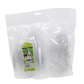 Glas aus Plastik für Wein Transparenter Fuß 200ml 2T (20 Stück)