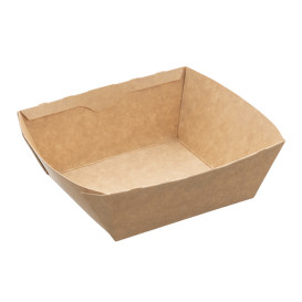 Rechteckige Salatschüssel aus Kraftpapier 375ml 15x12x5cm (400 Stück)