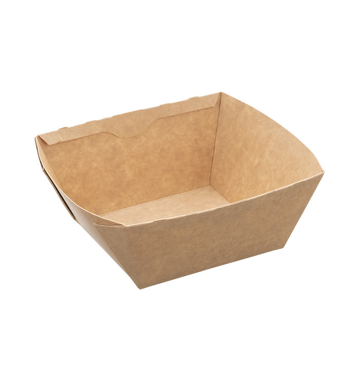 Rechteckige Salatschüssel aus Kraftpapier 500ml 15x12x6cm (400 Stück) Rechteckige Salatschüssel aus Kraftpapier 500ml 15x12x6cm (400 Stück)