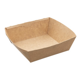 Rechteckige Salatschüssel aus Kraftpapier 750ml 19x16x5cm (300 Stück)