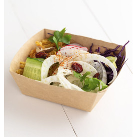 Rechteckige Salatschüssel aus Kraftpapier 1.000ml 19x16x7cm (300 Stück)