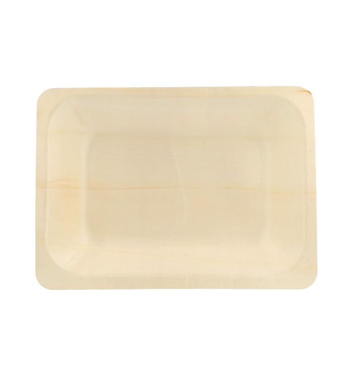 Tablett aus Holz 19,5x14x3cm (200 Einheiten) Tablett aus Holz 19,5x14x3cm (200 Einheiten)