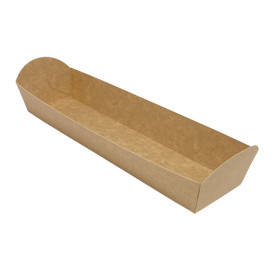 Baguette-Schale aus Papier Kraft 500ml 24,8x6cm (500 Uds)