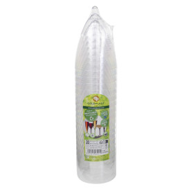Glas aus Plastik für Wein meerblauer Fuß 180ml 2T (200 Stück)