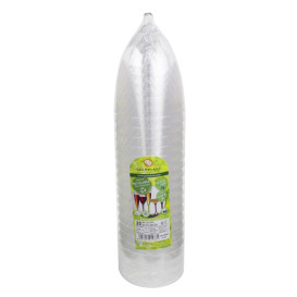 Glas aus Plastik für Wein roter Fuß 300ml 2T (20 Stück)