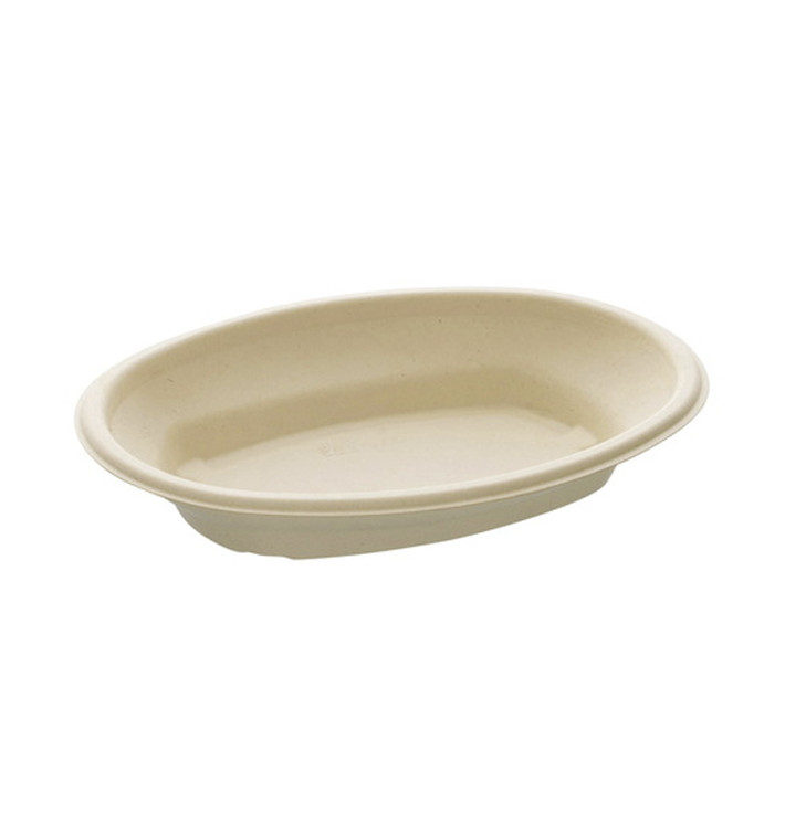Tablett Oval Zuckerrohr-Fasern 500ml 24x17x4cm (75 Stück) Tablett Oval Zuckerrohr-Fasern 500ml 24x17x4cm (75 Stück)